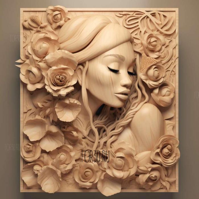 Nicki Minaj 3 | 3d stl model for CNC